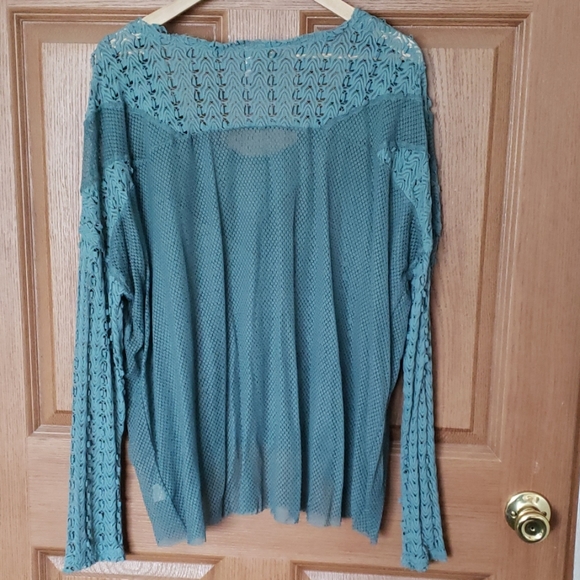 Free People Aqua Long Sleeve Top - Picture 3 of 3